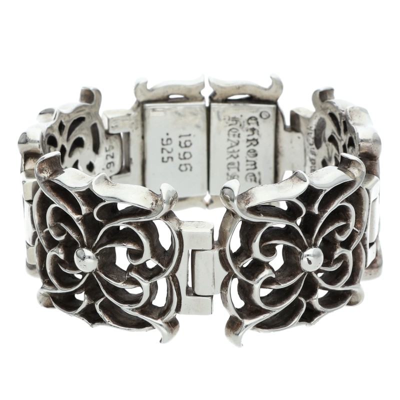 Chrome Hearts Wide Spider Silver Bracelet Size 4LINK