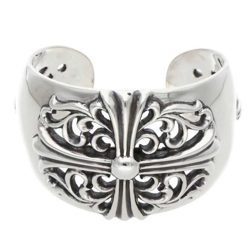 Chrome Hearts FLRL CRS CUFF Sterling Silver Size ONE SIZE
