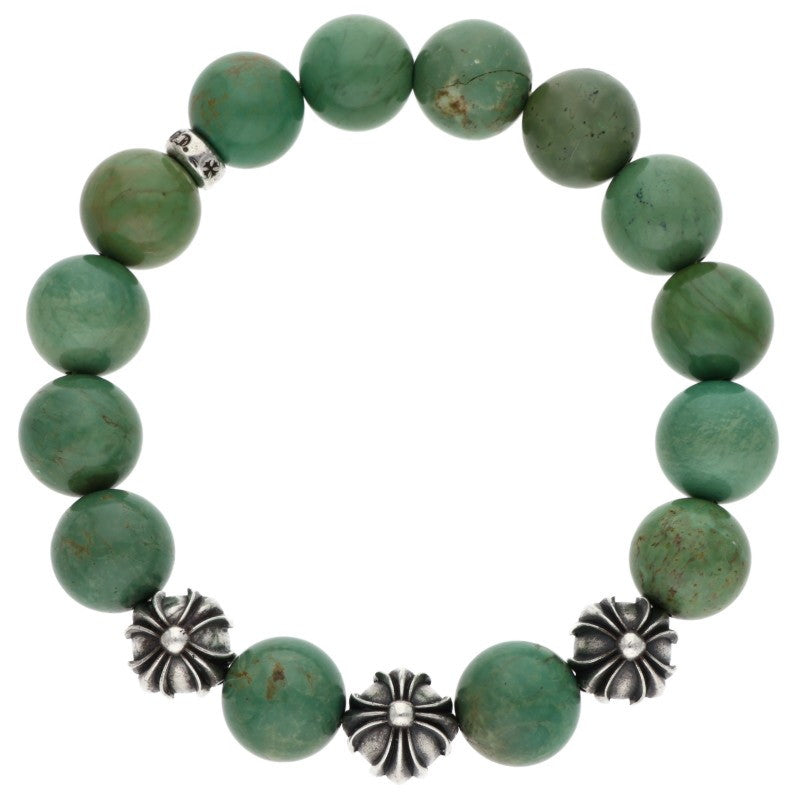 Chrome Hearts 12mm Turquoise Bead Bracelet 925 Size ONE SIZE
