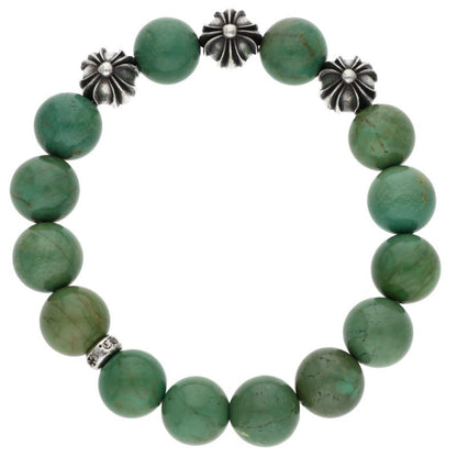 Chrome Hearts 12mm Turquoise Bead Bracelet 925 Size ONE SIZE