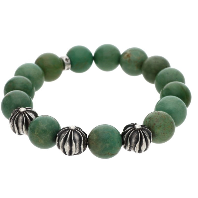 Chrome Hearts 12mm Turquoise Bead Bracelet 925 Size ONE SIZE