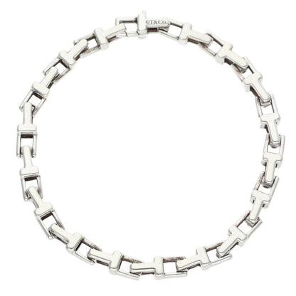TIFFANY&Co. T Narrow Chain Silver Bracelet Size ONE SIZE