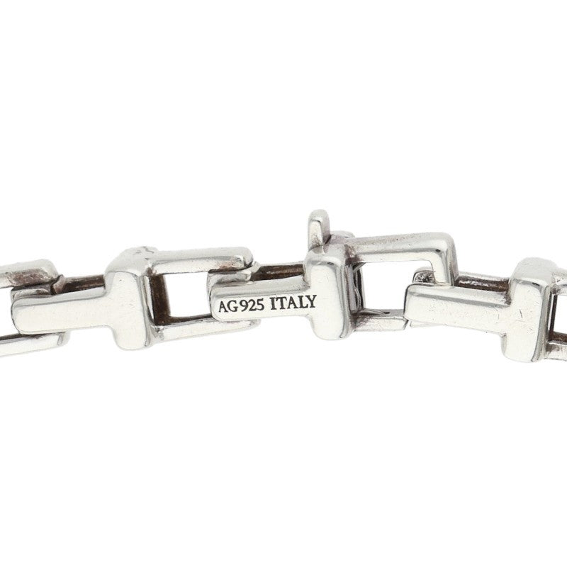 TIFFANY&Co. T Narrow Chain Silver Bracelet Size ONE SIZE