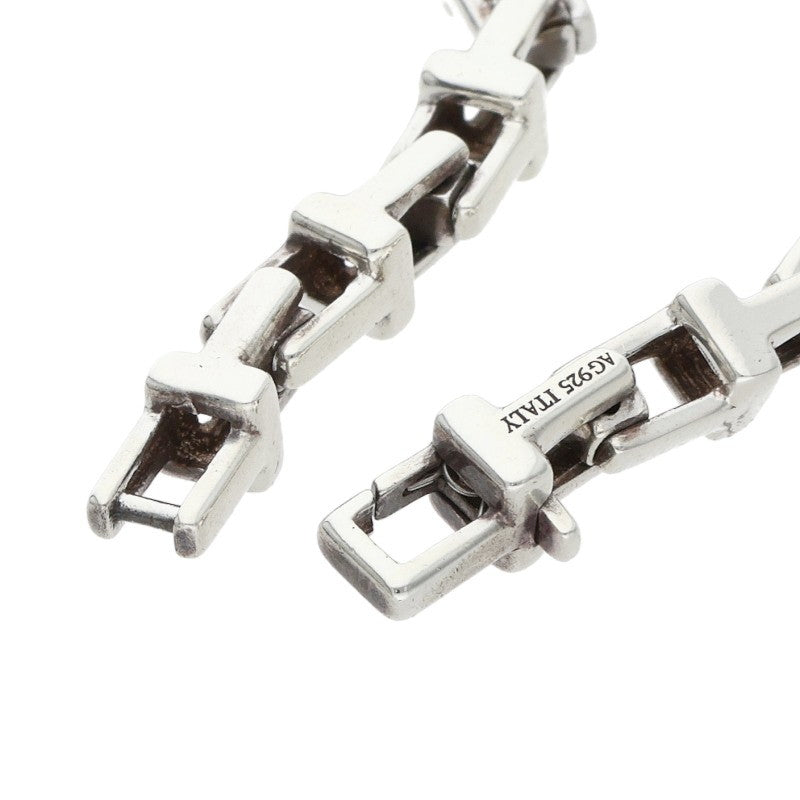 TIFFANY&Co. T Narrow Chain Silver Bracelet Size ONE SIZE