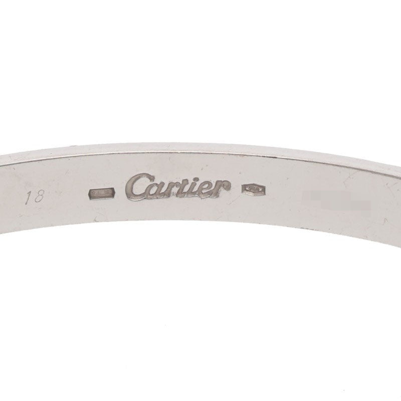 Cartier LOVE K18WG Pave Diamond Bracelet Size 18