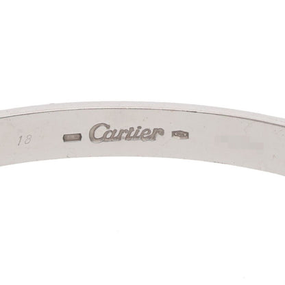 Cartier LOVE K18WG Pave Diamond Bracelet Size 18
