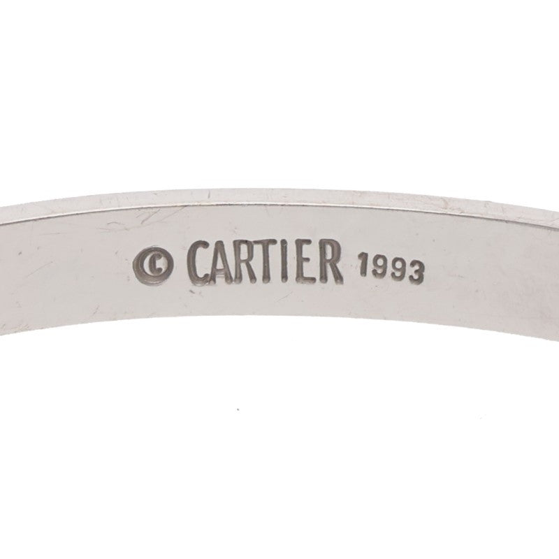 Cartier LOVE K18WG Pave Diamond Bracelet Size 18