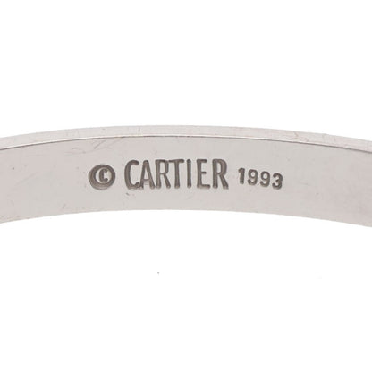 Cartier LOVE K18WG Pave Diamond Bracelet Size 18