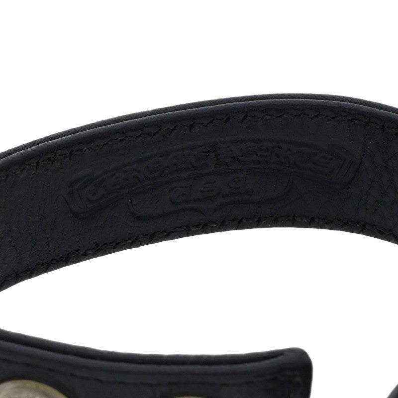 Chrome Hearts Crossball 3BTN Leather Bracelet Size ONE SIZE