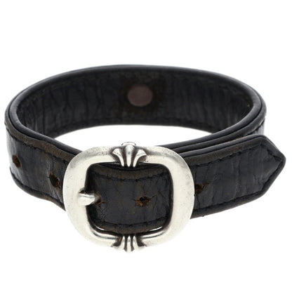 Chrome Hearts Gunslinger Cross Ball Leather Bracelet Size 9