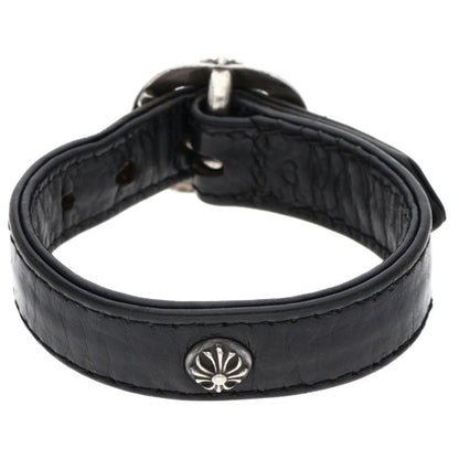 Chrome Hearts Gunslinger Cross Ball Leather Bracelet Size 9