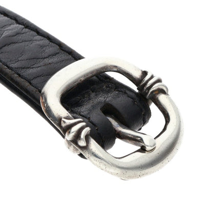 Chrome Hearts Gunslinger Cross Ball Leather Bracelet Size 9