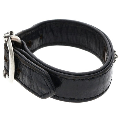 Chrome Hearts Gunslinger Cross Ball Leather Bracelet Size 9