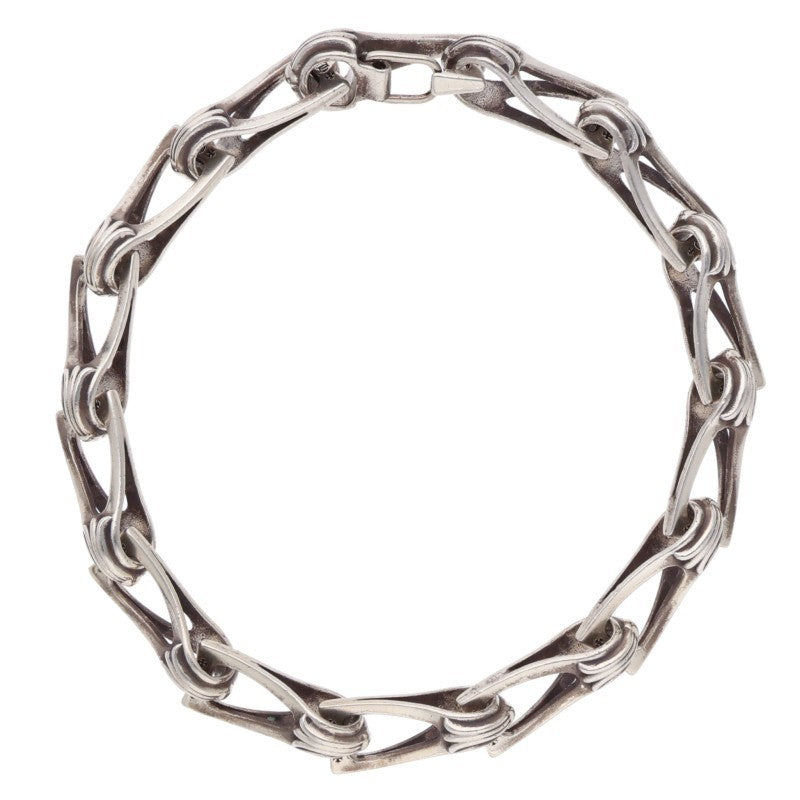 Chrome Hearts Window Chain 925 Silver Bracelet Size 13LINK