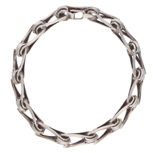 Chrome Hearts Window Chain 925 Silver Bracelet Size 13LINK