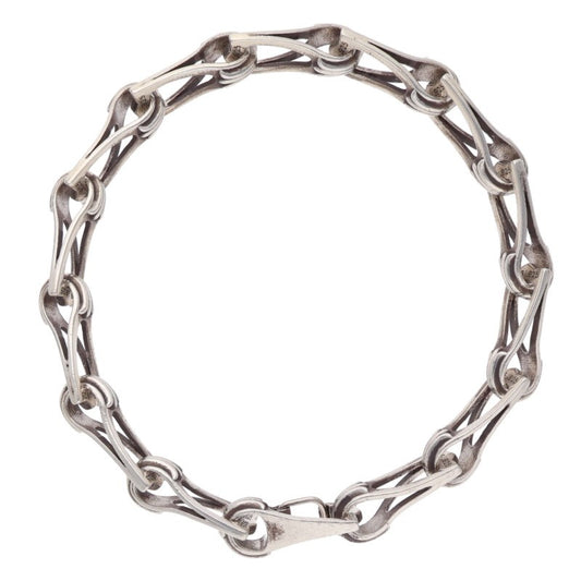 Chrome Hearts Window Chain 925 Silver Bracelet Size 13LINK