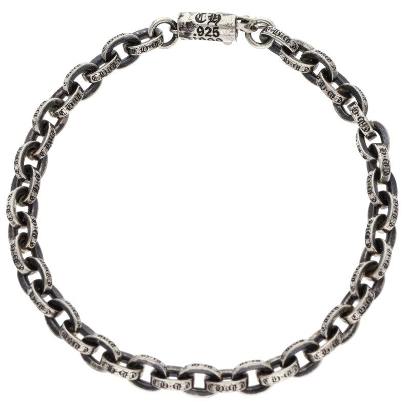 Chrome Hearts PAPER CHAIN Silver Bracelet Size 7INCH