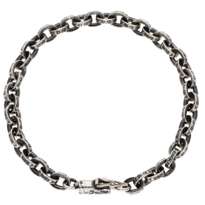 Chrome Hearts PAPER CHAIN Silver Bracelet Size 7INCH