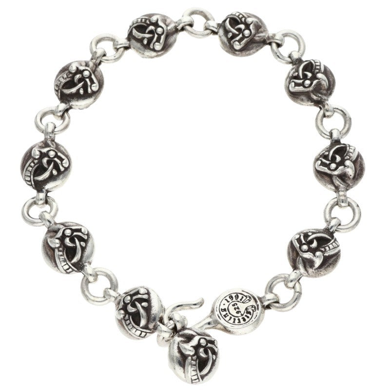 Chrome Hearts NO2 CELTIC BALL Silver Bracelet Size ONE SIZE