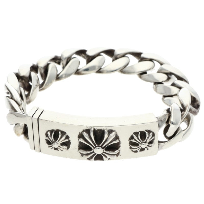 Chrome Hearts ID 3CHX Sterling Silver Bracelet Size 13LINK