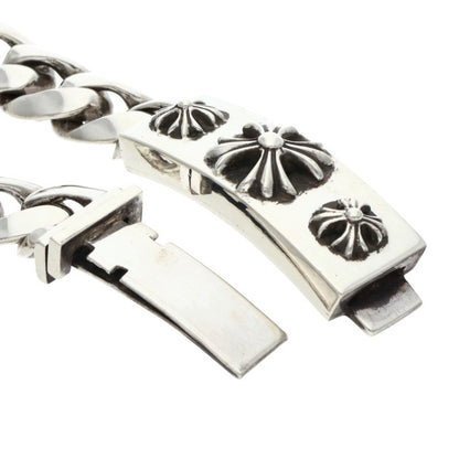 Chrome Hearts ID 3CHX Sterling Silver Bracelet Size 13LINK