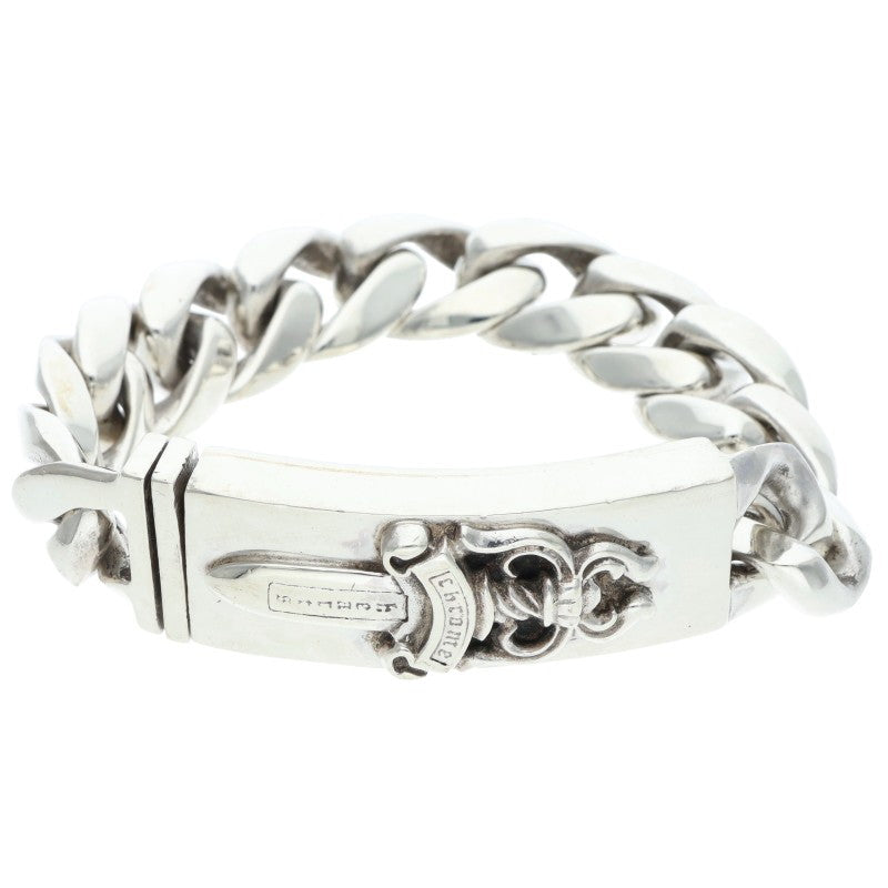 Chrome Hearts ID DAGGER Silver Bracelet Size 11LINK