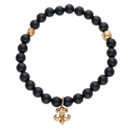 Chrome Hearts 22K BS Fleur 6mm Bead Bracelet Size ONE SIZE
