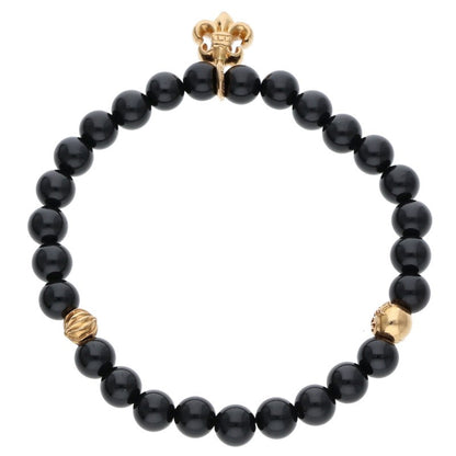 Chrome Hearts 22K BS Fleur 6mm Bead Bracelet Size ONE SIZE