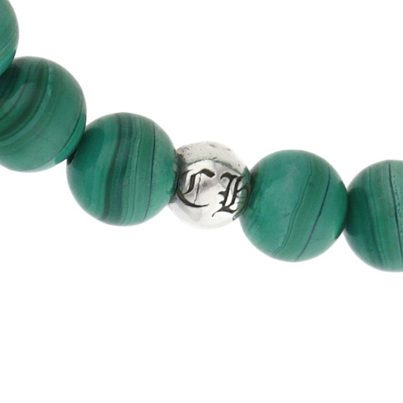 Chrome Hearts 8mm Green Bead Cross Bracelet Size ONE SIZE
