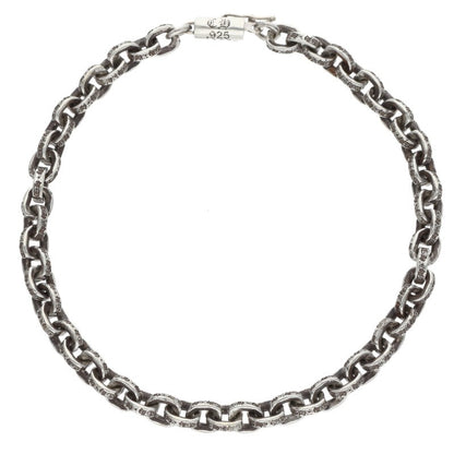 Chrome Hearts PAPER CHAIN Silver Bracelet Size 8INCH