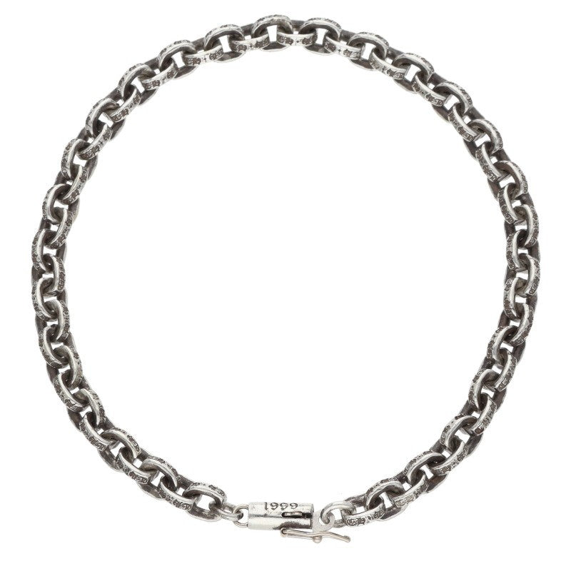 Chrome Hearts PAPER CHAIN Silver Bracelet Size 8INCH