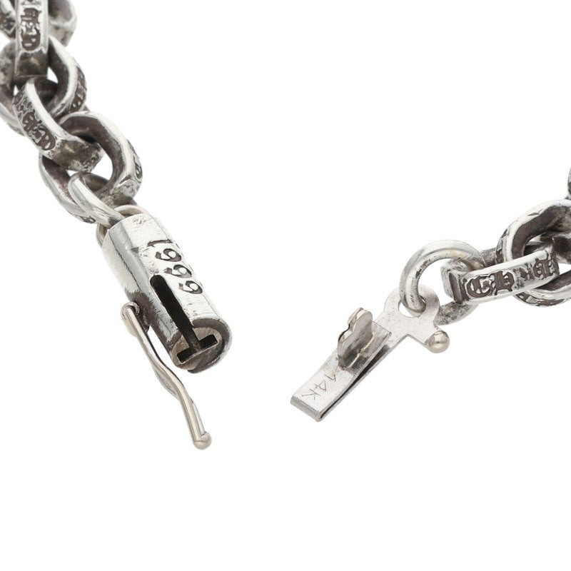 Chrome Hearts PAPER CHAIN Silver Bracelet Size 8INCH