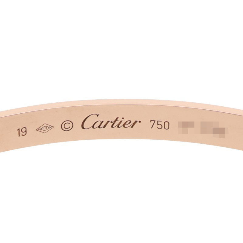 Cartier LOVE BRACELET Open 18K Pink Gold Size ONE SIZE