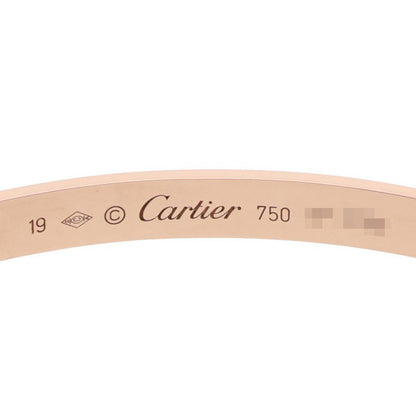 Cartier LOVE BRACELET Open 18K Pink Gold Size ONE SIZE