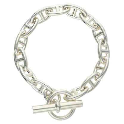 HERMES Chaine d'Ancre GM Silver Bracelet Size 14LINK