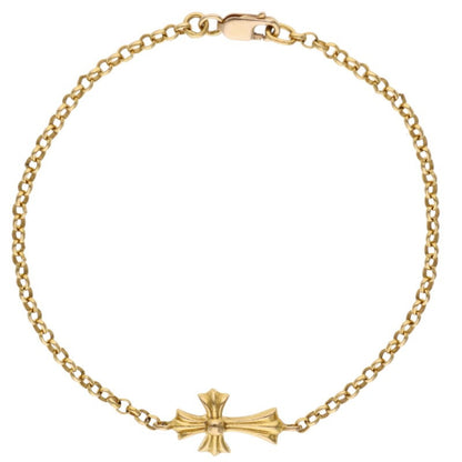 Chrome Hearts 22K Baby Fat Chain Gold Bracelet Size Yellow