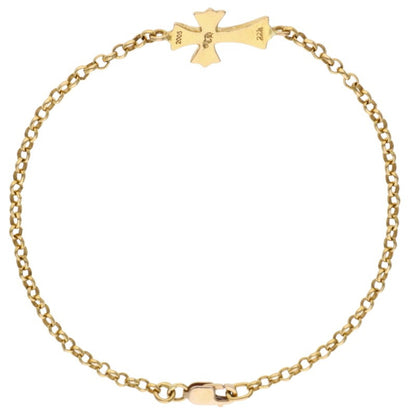 Chrome Hearts 22K Baby Fat Chain Gold Bracelet Size Yellow
