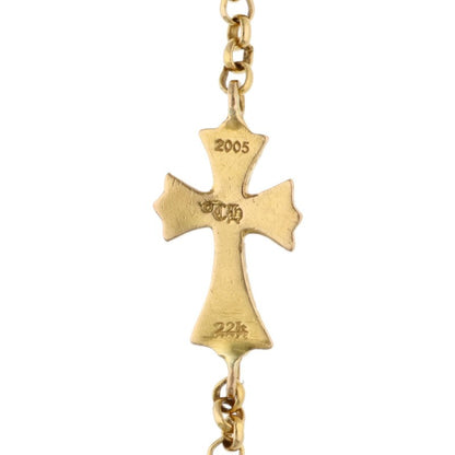Chrome Hearts 22K Baby Fat Chain Gold Bracelet Size Yellow