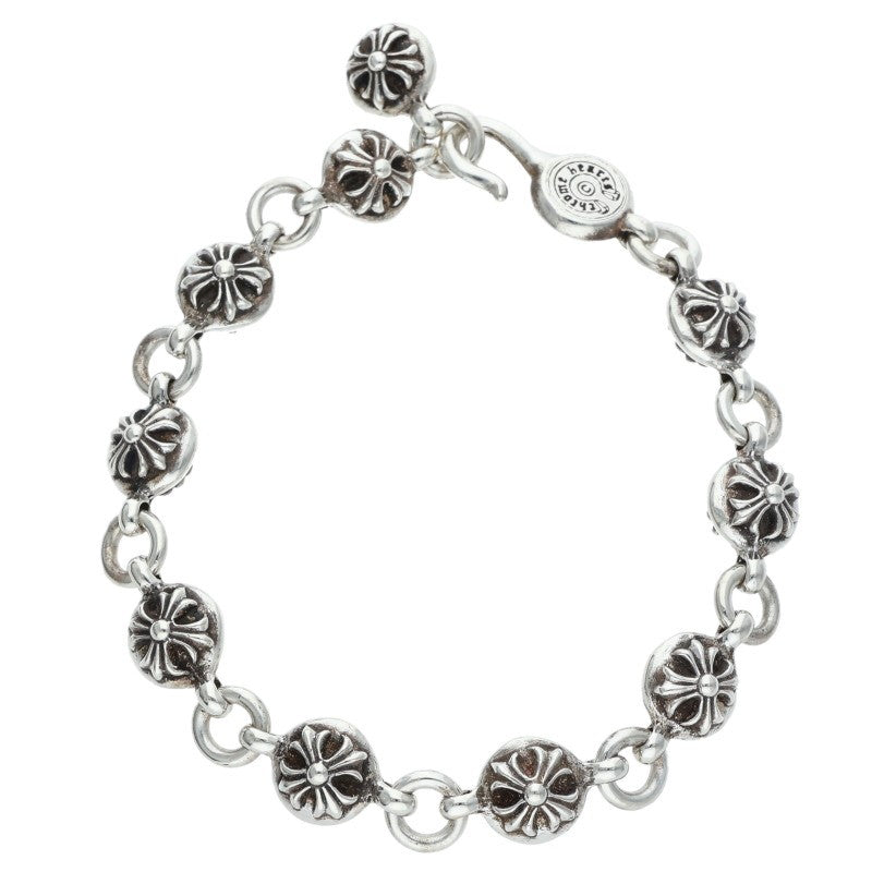 Chrome Hearts NO2 Cross Ball Silver Bracelet Size ONE SIZE