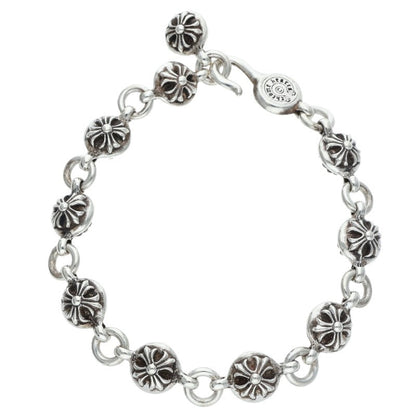 Chrome Hearts NO2 Cross Ball Silver Bracelet Size ONE SIZE
