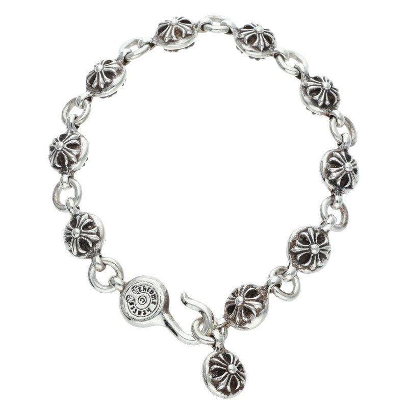 Chrome Hearts NO2 Cross Ball Silver Bracelet Size ONE SIZE