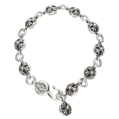 Chrome Hearts NO2 Cross Ball Silver Bracelet Size ONE SIZE