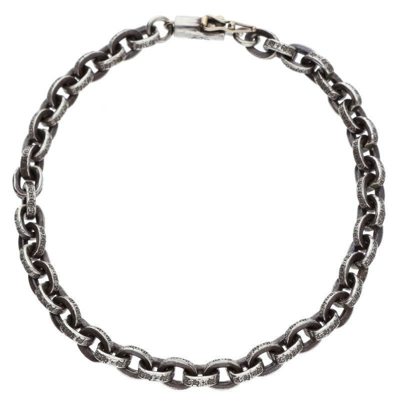Chrome Hearts PAPER CHAIN Silver Bracelet Size 7INCH