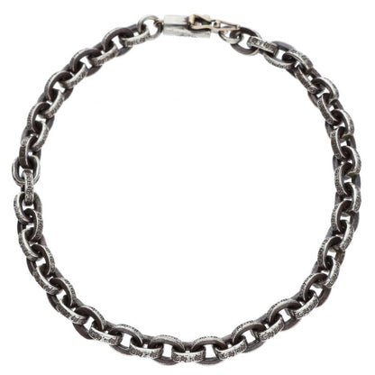 Chrome Hearts PAPER CHAIN Silver Bracelet Size 7INCH