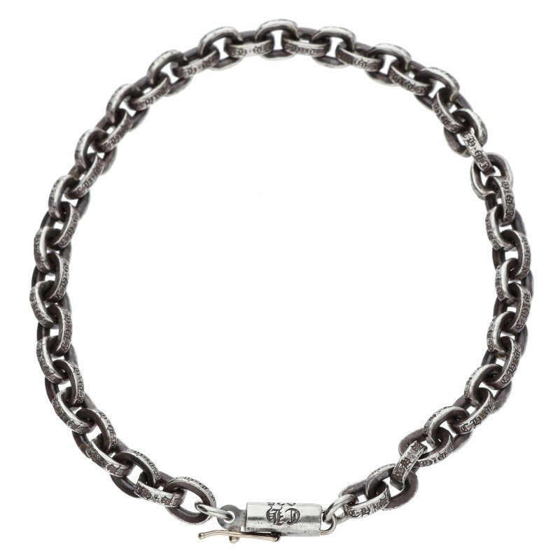 Chrome Hearts PAPER CHAIN Silver Bracelet Size 7INCH