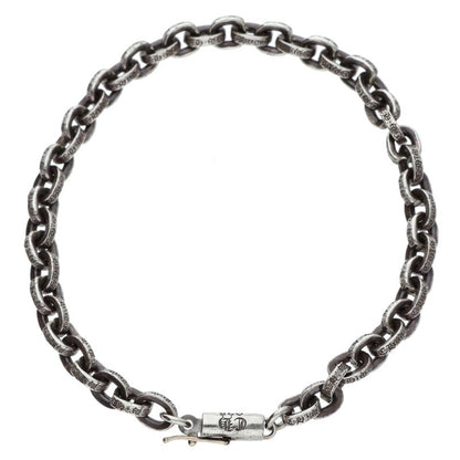 Chrome Hearts PAPER CHAIN Silver Bracelet Size 7INCH