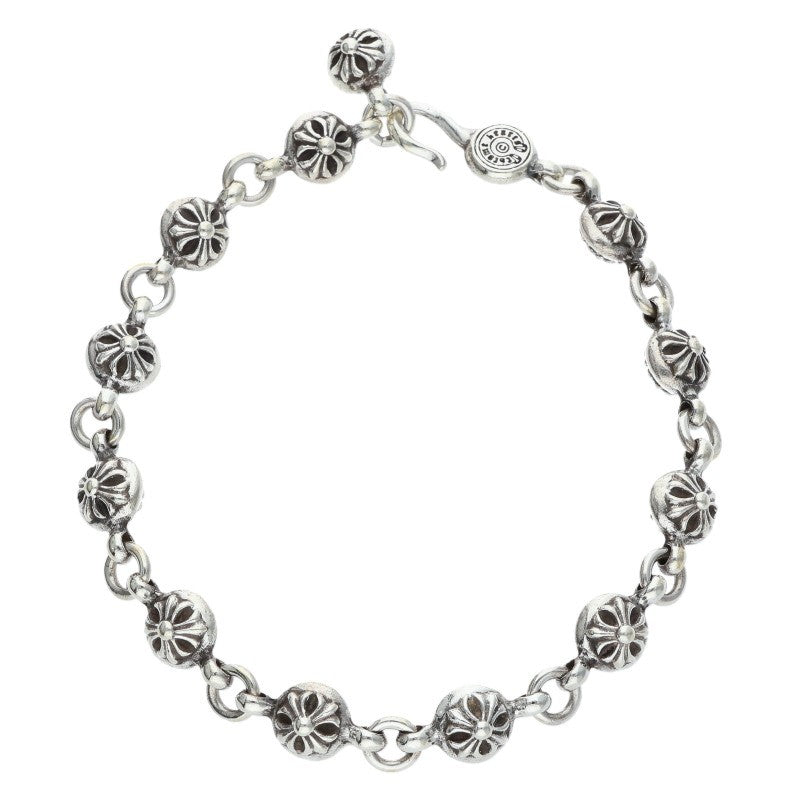 Chrome Hearts NO1 Cross Ball Silver Bracelet Size ONE SIZE