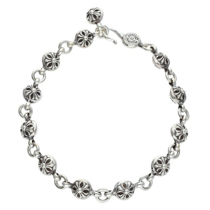 Chrome Hearts NO1 Cross Ball Silver Bracelet Size ONE SIZE