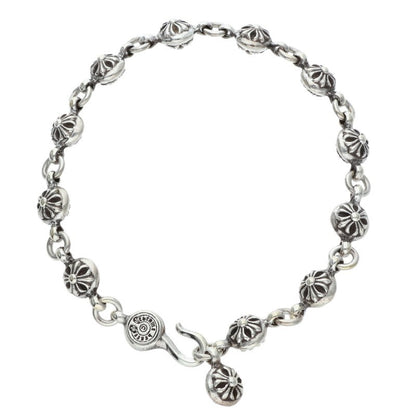 Chrome Hearts NO1 Cross Ball Silver Bracelet Size ONE SIZE