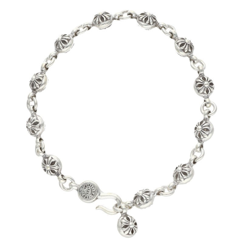 Chrome Hearts NO1 Cross Ball Silver Bracelet Size ONE SIZE
